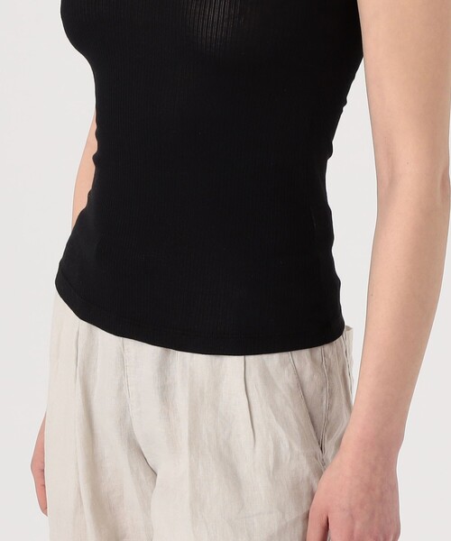 JAMES PERSE（ジェームスパース）の「コットンリブ キャミタンク WNL3031（タンクトップ・レディース・ホワイト/ブラック・1/0）」の10枚目の写真