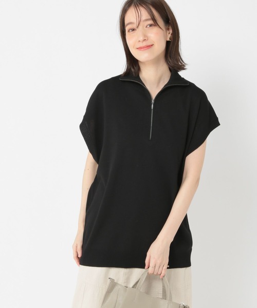 NO COFFEE × CLUBHAUS ハーフジップピステ XS黒 NO COFFEE × CLUBHAUS