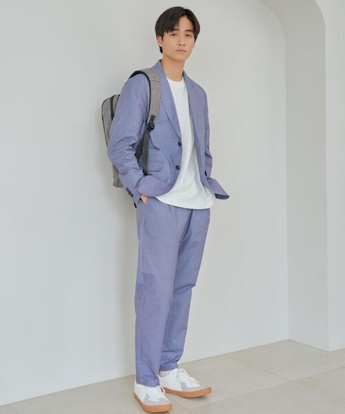 THE SHOP TK （ザ ショップ ティーケー ）の「スマートムーブメッシュジャケット【セットアップ可/洗濯機OK】（テーラードジャケット・メンズ・ライトグレー/ベージュ/ネイビー/ブルー系その他・04/03/02/01/05）」の4枚目の写真