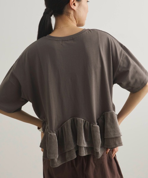 Libra Cue（リブラ キュー）の「裾フリルルーズカットソー（Tシャツ/カットソー・レディース・ブラック/オフホワイト/チャコールグレー・FREE）」の18枚目の写真