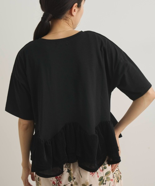 Libra Cue（リブラ キュー）の「裾フリルルーズカットソー（Tシャツ/カットソー・レディース・ブラック/オフホワイト/チャコールグレー・FREE）」の14枚目の写真