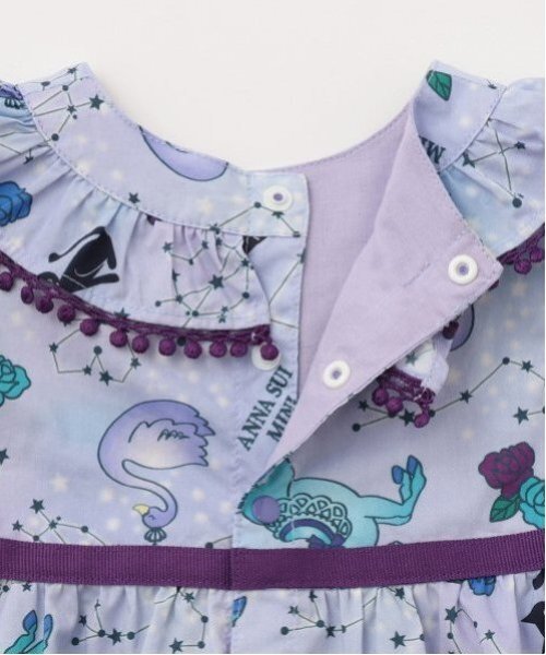 【希少・美品】ANNA SUI アナスイ アート柄ワンピース 月と少女柄 美品】ANNA SUI（アナスイ）サーカス柄ワンピース 4 アニマル大