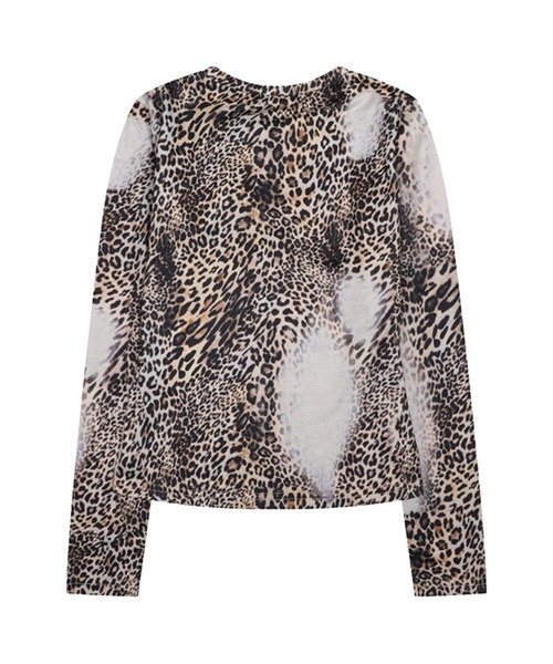 HOOK(フック)の「【HOOK】for girls レオパードハートカットトップス(Tシャツ/カットソー・レディース・レオパード・SMALL/MEDIUM)」の3枚目の写真