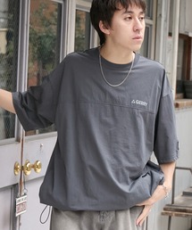 GERRY/ジェリー 別注 ドロスト ワッペンロゴ刺繍 ビッグシルエット半袖Tシャツ / 接触冷感・吸水速乾
