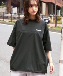 GERRY（ジェリー）の「GERRY/ジェリー 別注 ドロスト ワッペンロゴ刺繍 ビッグシルエット半袖Tシャツ / 接触冷感・吸水速乾（Tシャツ/カットソー）」