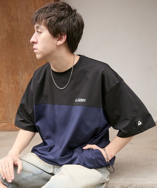 GERRY/ジェリー 別注 ドロスト ワッペンロゴ刺繍 ビッグシルエット半袖