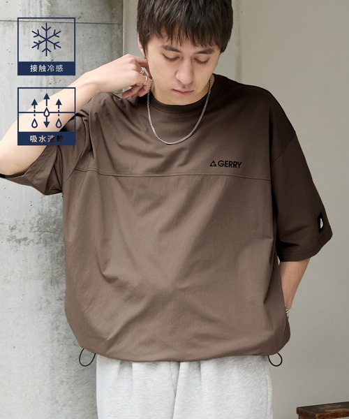 GERRY/ジェリー 別注 ドロスト ワッペンロゴ刺繍 ビッグシルエット半袖