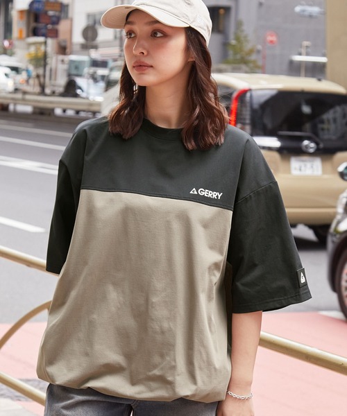 GERRY/ジェリー 別注 ドロスト ワッペンロゴ刺繍 ビッグシルエット半袖