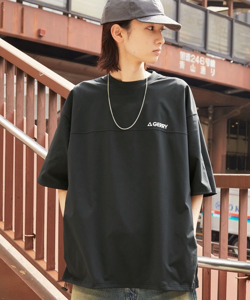 GERRY/ジェリー 別注 ドロスト ワッペンロゴ刺繍 ビッグシルエット半袖
