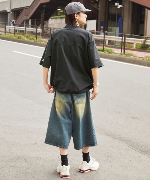 GERRY(ジェリー)の「GERRY/ジェリー 別注 ドロスト ワッペンロゴ刺繍 ビッグシルエット半袖Tシャツ / 接触冷感・吸水速乾(Tシャツ/カットソー・メンズ・ライトグレー/ブラウン系/グレー系/ネイビー/ブラック/モカ/チャコール/ネイビー系・M/S/XL/L)」の14枚目の写真