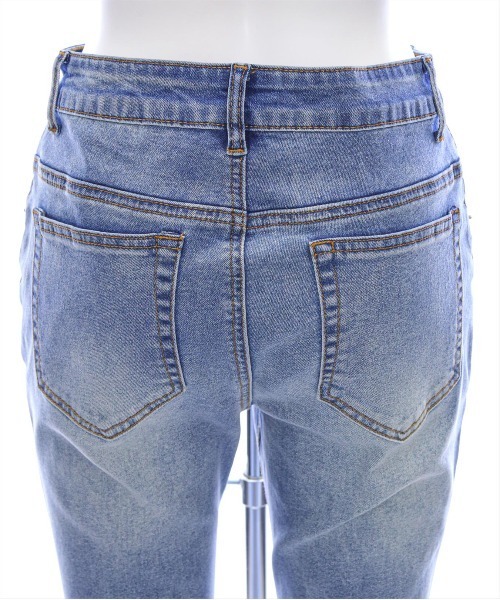 clear（クリア）の「【低身長用サイズ有】ミドルライズフリンジフレアデニムパンツ [着回し力抜群 韓国ファッション 大人]（デニムパンツ・レディース・ブルー/ブラック/ライトブルー・S/M/XS/PS）」の13枚目の写真