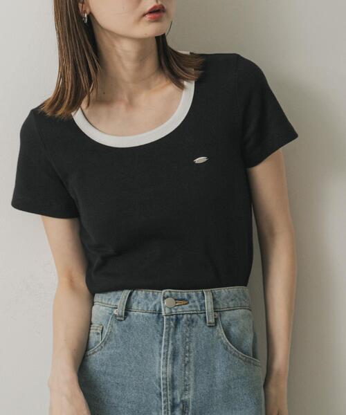 SENSE OF PLACE by URBAN RESEARCH(センスオブプレイスバイアーバンリサーチ)の「『一部WEB限定カラー』ラウンドネックリブTシャツ(半袖)(Tシャツ/カットソー・レディース・ブラック/ホワイト系その他/オフホワイト/チャコールグレー/レッド/その他1/その他2/ブラウン・ONE)」の7枚目の写真