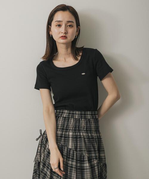 SENSE OF PLACE by URBAN RESEARCH(センスオブプレイスバイアーバンリサーチ)の「『一部WEB限定カラー』ラウンドネックリブTシャツ(半袖)(Tシャツ/カットソー・レディース・ブラック/ホワイト系その他/オフホワイト/チャコールグレー/レッド/その他1/その他2/ブラウン・ONE)」の10枚目の写真