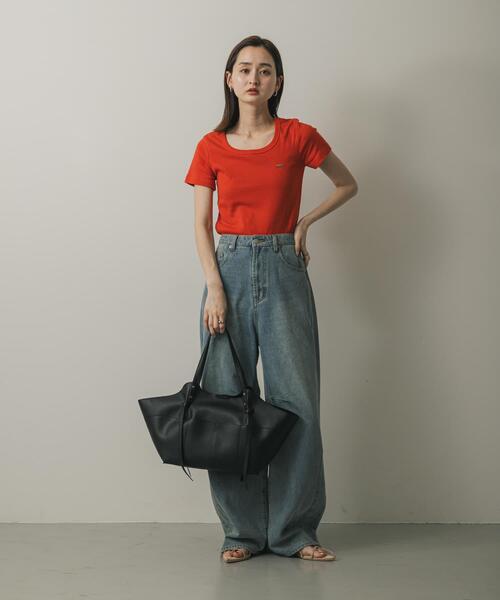 SENSE OF PLACE by URBAN RESEARCH(センスオブプレイスバイアーバンリサーチ)の「『一部WEB限定カラー』ラウンドネックリブTシャツ(半袖)(Tシャツ/カットソー・レディース・ブラック/ホワイト系その他/オフホワイト/チャコールグレー/レッド/その他1/その他2/ブラウン・ONE)」の20枚目の写真