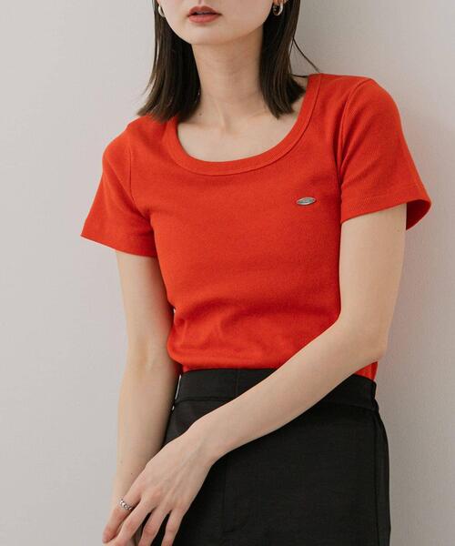 SENSE OF PLACE by URBAN RESEARCH(センスオブプレイスバイアーバンリサーチ)の「『一部WEB限定カラー』ラウンドネックリブTシャツ(半袖)(Tシャツ/カットソー・レディース・ブラック/ホワイト系その他/オフホワイト/チャコールグレー/レッド/その他1/その他2/ブラウン・ONE)」の21枚目の写真