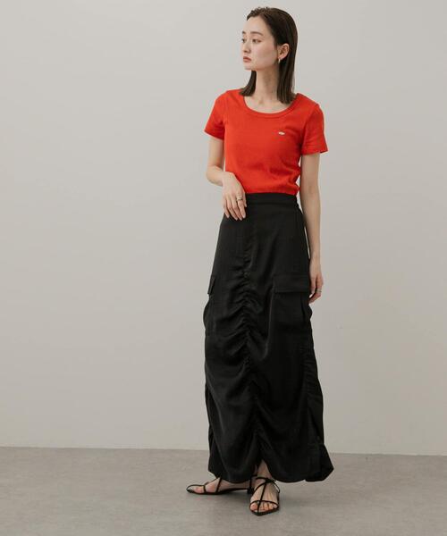 SENSE OF PLACE by URBAN RESEARCH(センスオブプレイスバイアーバンリサーチ)の「『一部WEB限定カラー』ラウンドネックリブTシャツ(半袖)(Tシャツ/カットソー・レディース・ブラック/ホワイト系その他/オフホワイト/チャコールグレー/レッド/その他1/その他2/ブラウン・ONE)」の22枚目の写真