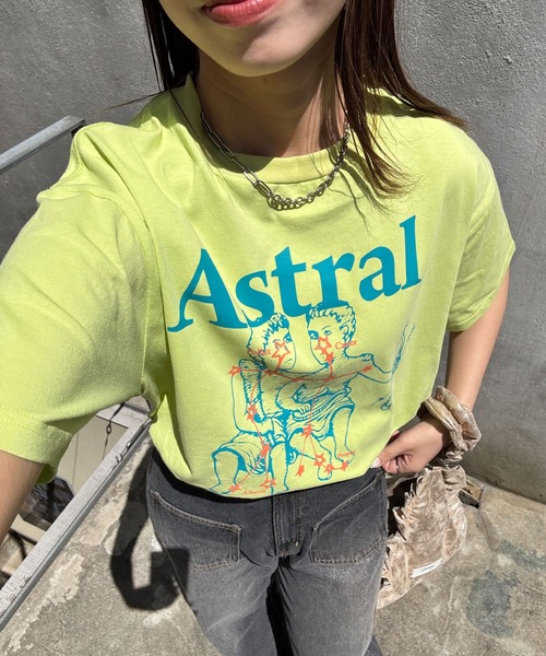 CIAOPANIC（チャオパニック）の「星座プリントTEE（Tシャツ/カットソー・レディース・ブラック/サックスブルー/グレイッシュベージュ/チャコールグレー/ネイビー/ベージュ/イエロー/パープル/サーモンピンク/レッド/ピンク/ホワイト・FREE）」の9枚目の写真