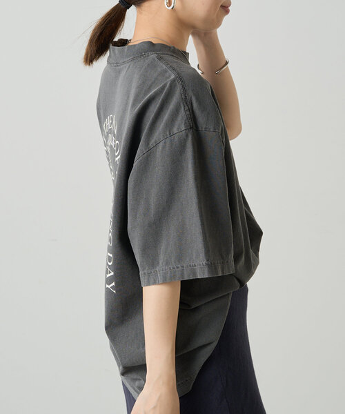 ラウンジドレス Loungedress カットソー LDZ1002205A0009 ブラック サイズ：F セール】フォトT（Tシャツ/カットソー）｜LOUNGEDRESS（ラウンジ