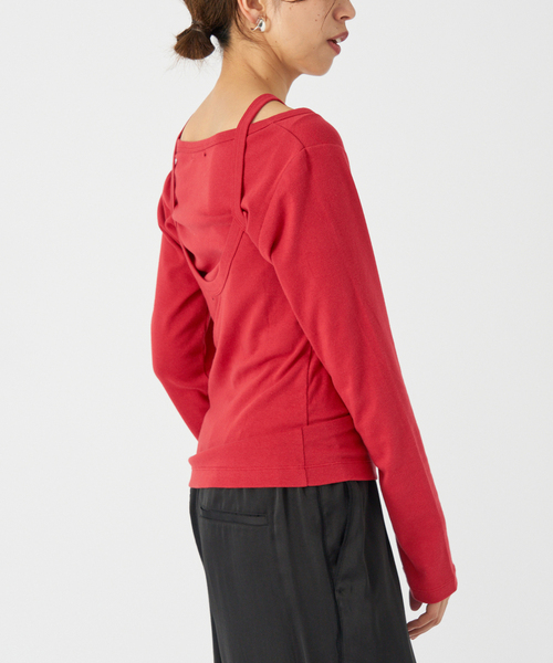 IENA（イエナ）の「ONIT/オニット SHORT LS TEE+AS CAMI（Tシャツ/カットソー・レディース・ブラック/レッド・X-SMALL）」の19枚目の写真
