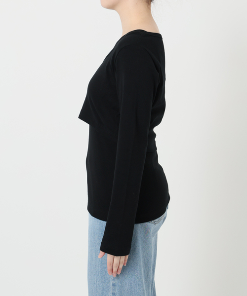 IENA（イエナ）の「ONIT/オニット SHORT LS TEE+AS CAMI（Tシャツ/カットソー・レディース・ブラック/レッド・X-SMALL）」の14枚目の写真