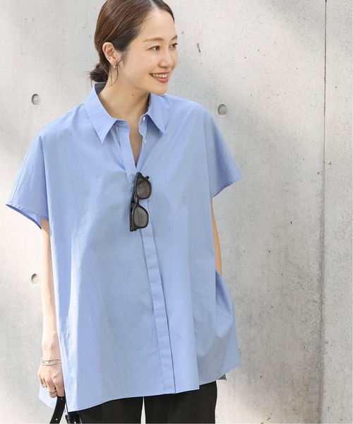 JOURNAL STANDARD(ジャーナルスタンダード)の「《追加2》ポンチョワイドシャツ(シャツ/ブラウス・レディース・ホワイト/ネイビー/サックスブルー・FREE)」の6枚目の写真