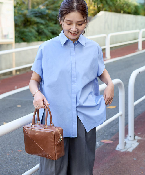 JOURNAL STANDARD(ジャーナルスタンダード)の「《追加2》ポンチョワイドシャツ(シャツ/ブラウス・レディース・ホワイト/ネイビー/サックスブルー・FREE)」の12枚目の写真