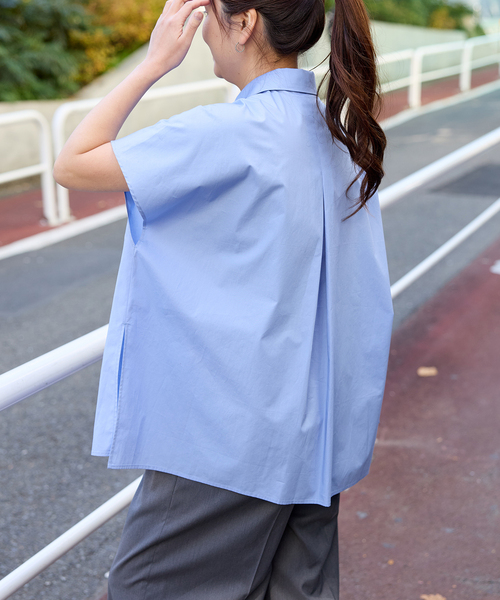 JOURNAL STANDARD(ジャーナルスタンダード)の「《追加2》ポンチョワイドシャツ(シャツ/ブラウス・レディース・ホワイト/ネイビー/サックスブルー・FREE)」の13枚目の写真