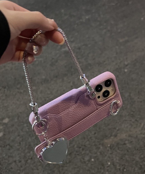 F&D : ハートチャーム付きiPhoneケース&ストラップ/ iPhone14