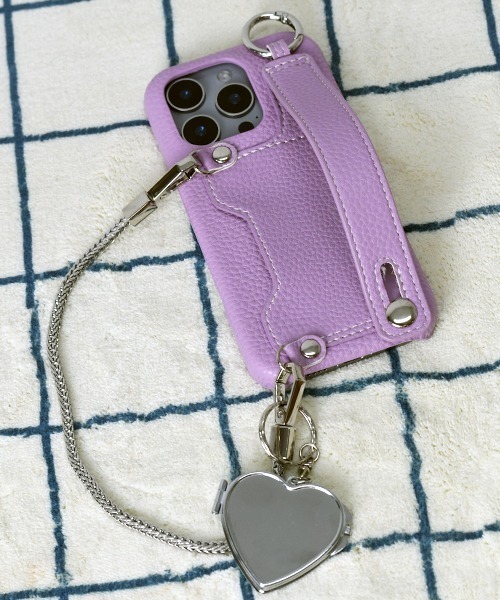 F&D : ハートチャーム付きiPhoneケース&ストラップ/ iPhone14