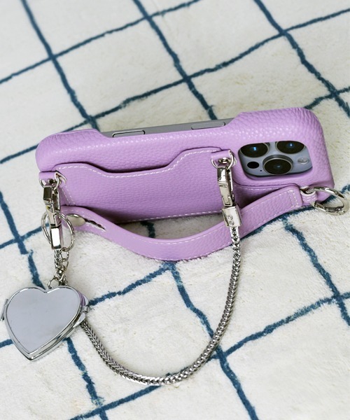 F&D : ハートチャーム付きiPhoneケース&ストラップ/ iPhone14