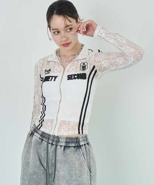 ANAP ブルゾン アウター ステッチ シアー ジャケット レディース