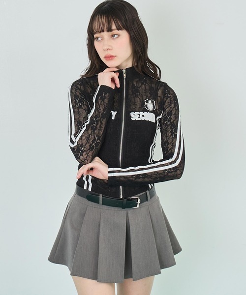 ANAP（アナップ）の「ゲーミング ZIP レース ジャケット（ブルゾン・レディース・ブラック/ホワイト・FREE）」の7枚目の写真