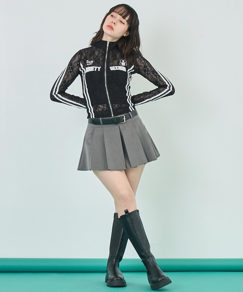 ANAP（アナップ）の「ゲーミング ZIP レース ジャケット（ブルゾン・レディース・ブラック/ホワイト・FREE）」の8枚目の写真