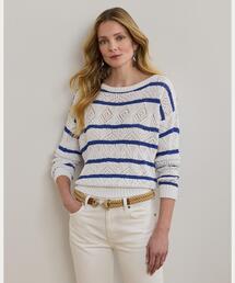 POLO RALPH LAUREN ストライプドポインテールニット セーター POLO RALPH LAUREN（ポロ ラルフ ローレン）の「ストライプド