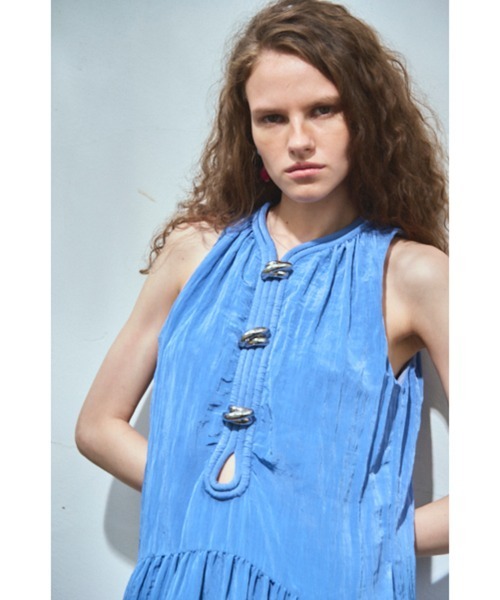 Luna Long Dress Wコードパイピングドレス（ワンピース