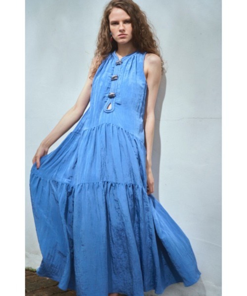 Luna Long Dress Wコードパイピングドレス（ワンピース