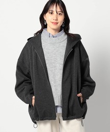 Grand PARK（グランドパーク）の「ダンボール素材　パイピングZIPフードブルゾン（ブルゾン）」