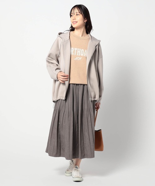 ダンボール素材 パイピングZIPフードブルゾン（ブルゾン）｜Grand PARK