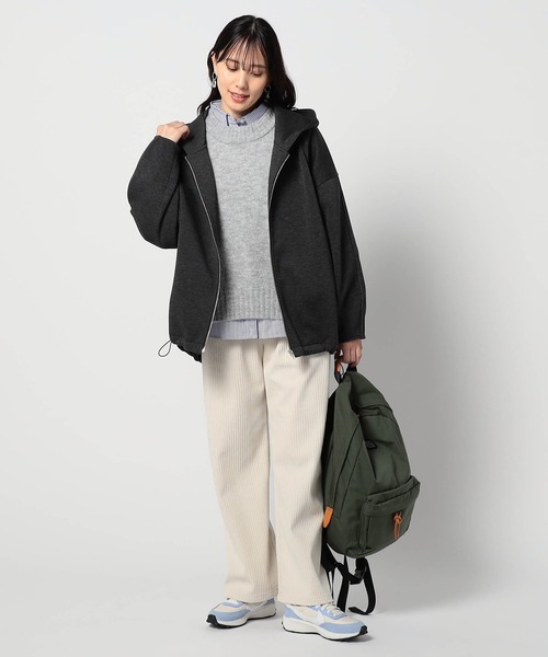 グランドパーク（Grand PARK）/ダンボール素材　パイピングZIPフードブルゾン ダンボール素材 パイピングZIPフードブルゾン（ブルゾン）｜Grand PARK