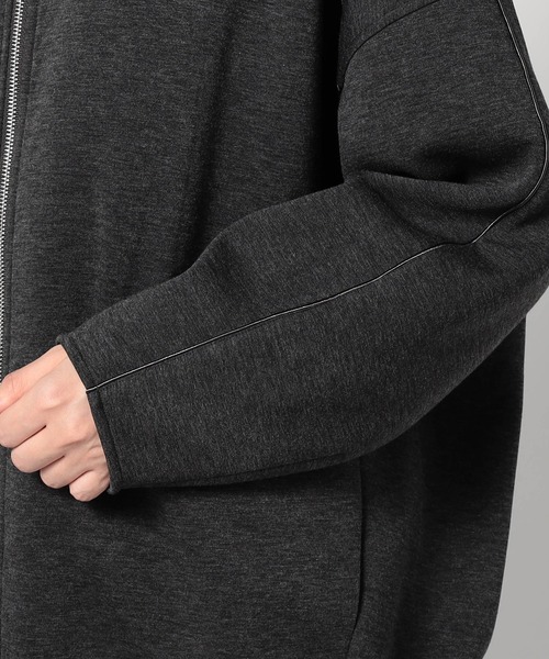 ダンボール素材 パイピングZIPフードブルゾン（ブルゾン）｜Grand PARK