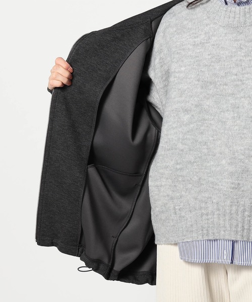 ダンボール素材 パイピングZIPフードブルゾン（ブルゾン）｜Grand PARK