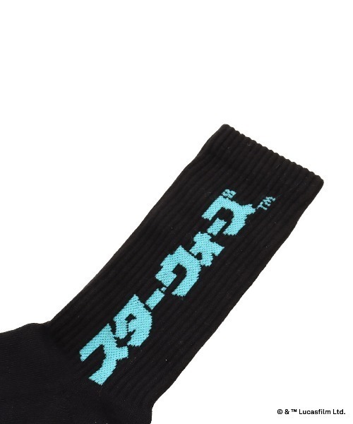 STAR WARS(スターウォーズ)の「atmos STAR WARS カタカナ Logo Socks / アトモス スターウォーズ カタカナ ロゴ ソックス 【SP】(ソックス/靴下・メンズ・ブラック・25-27/27-29)」の2枚目の写真