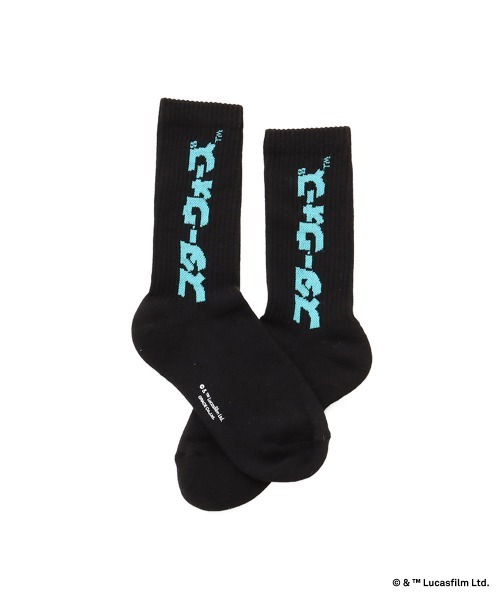 STAR WARS(スターウォーズ)の「atmos STAR WARS カタカナ Logo Socks / アトモス スターウォーズ カタカナ ロゴ ソックス 【SP】(ソックス/靴下・メンズ・ブラック・25-27/27-29)」の5枚目の写真