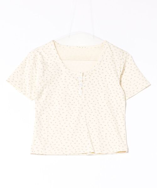 LADY LIKE(レディライク)の「ヘンリーネックコンパクト半袖Tシャツ(Tシャツ/カットソー・レディース・ホワイト/イエロー/ネイビー・M)」の14枚目の写真