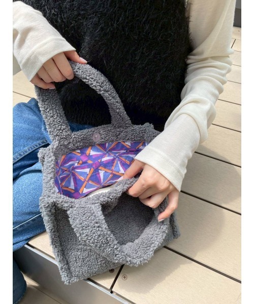 BAYFLOW(ベイフロー)の「【ASANTE SANA】ボアトート(トートバッグ・レディース・ブラウン/グレー・0)」の21枚目の写真