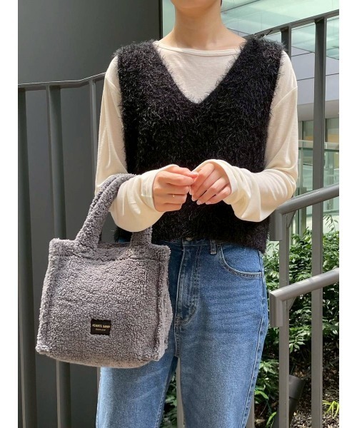 BAYFLOW(ベイフロー)の「【ASANTE SANA】ボアトート(トートバッグ・レディース・ブラウン/グレー・0)」の19枚目の写真