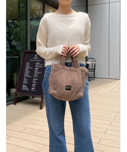 BAYFLOW(ベイフロー)の「【ASANTE SANA】ボアトート(トートバッグ・レディース・ブラウン/グレー・0)」の22枚目の写真