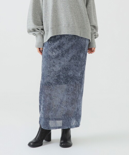 B:MING by BEAMS(ビーミングバイビームス)の「シアー ベロア ナロー スカート(S~M)(スカート・レディース・ブラック/ブルー系その他・MEDIUM/SMALL)」の11枚目の写真
