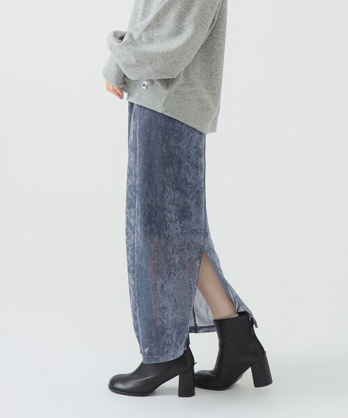 B:MING by BEAMS(ビーミングバイビームス)の「シアー ベロア ナロー スカート(S~M)(スカート・レディース・ブラック/ブルー系その他・MEDIUM/SMALL)」の12枚目の写真