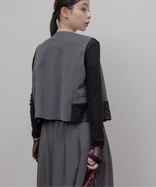 Eimee Law（エイミーロウ）の「ロゴテープチェックベスト（ベスト・レディース・グレー/チャコールグレー/ブラウン・FREE）」の22枚目の写真